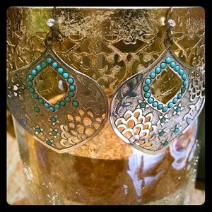 Brighton Silver Turquoise Earrings